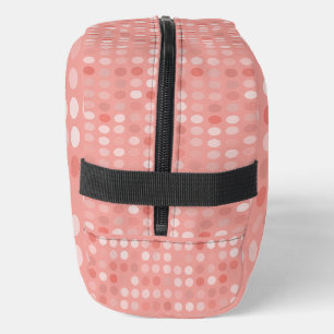 peach dots dopp kit