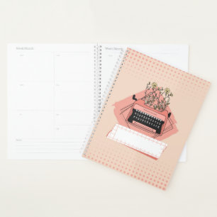 Peach elegant planner
