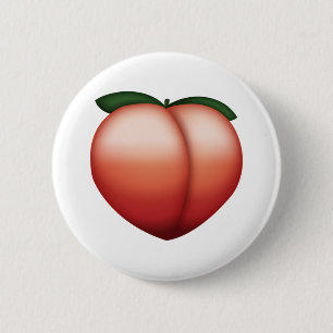 Peach - Emoji 6 Cm Round Badge