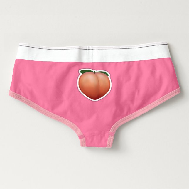 Peach Emoji American Apparel Cotton Spandex Briefs (Back)