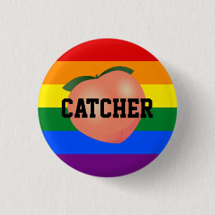 Peach Emoji Gay Bottom 3 Cm Round Badge