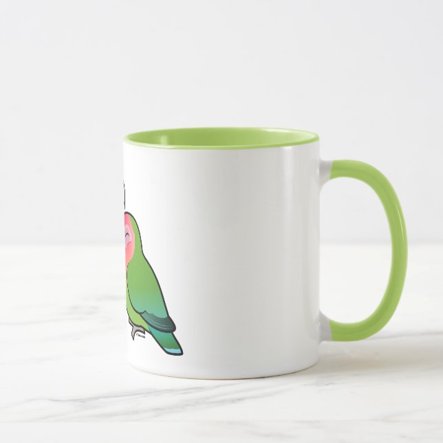 Peach-faced Lovebird Adorable Pair Mug (Right)