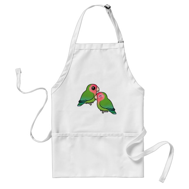 Peach-faced Lovebird Adorable Pair Standard Apron (Front)