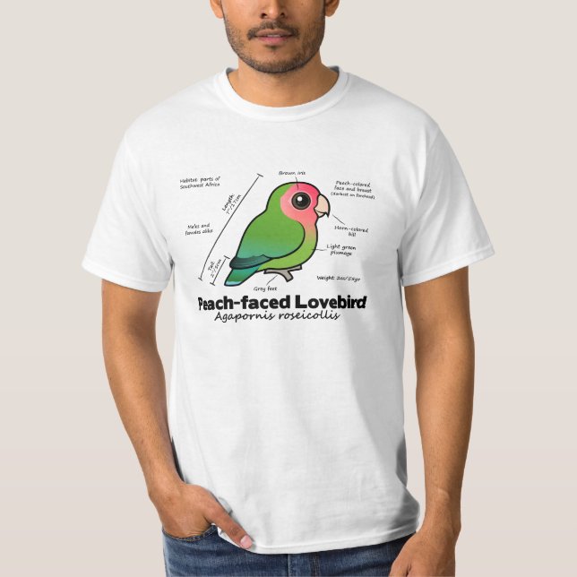 Peach-faced Lovebird Statistics T-Shirt (Front)