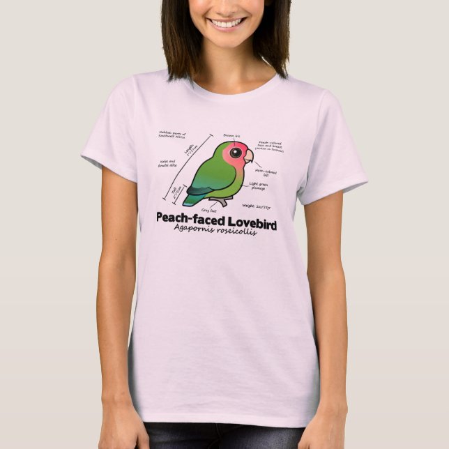 Peach-faced Lovebird Statistics T-Shirt (Front)