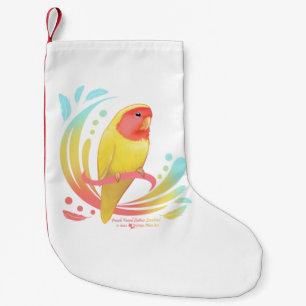 Peach Faced Lutino Lovebird Small Christmas Stocking