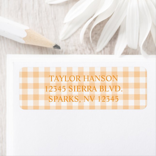 Peach Farmhouse Gingham Plaid (Insitu)