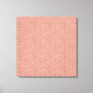 Peach Faux Glitter Canvas Print