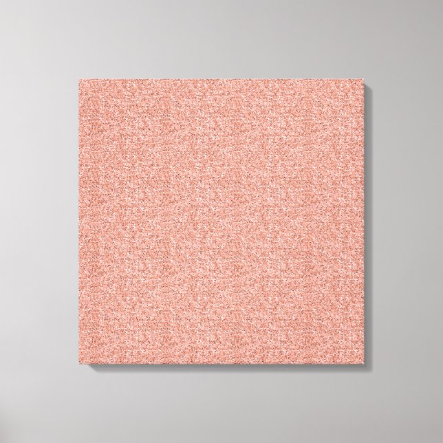 Peach Faux Glitter Canvas Print (Front)