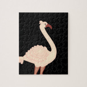 Peach Flamingo Jigsaw Puzzle