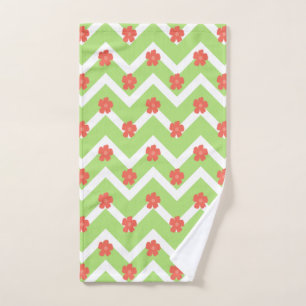 Peach Floral Bedspread Hand Towel