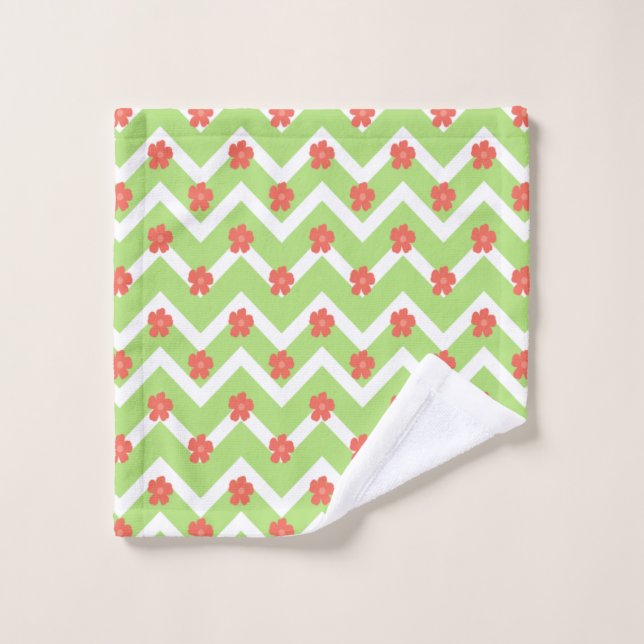 Peach Floral Bedspread Wash Cloth (Wash Cloth)