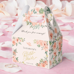  Peach Floral Bridal Shower  Favour Box