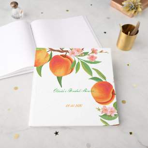 PEACH FLORAL BRIDAL SHOWER GUEST BOOK