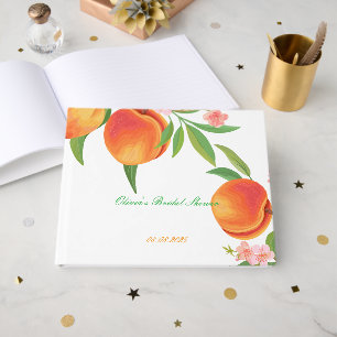 PEACH FLORAL BRIDAL SHOWER GUEST BOOK