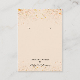 Peach Floral Earring Display Holder Card