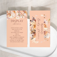 Peach Floral Fall Baby Shower Display Shower