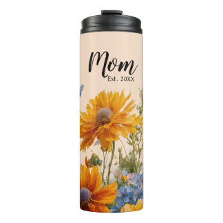 Peach Floral First-Time Mum Gift Thermal Tumbler