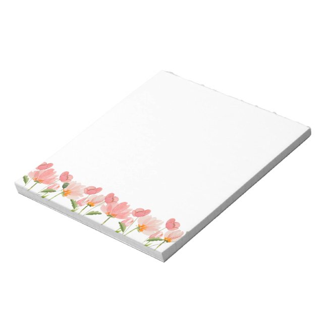 Peach Floral Notepad (Rotated)