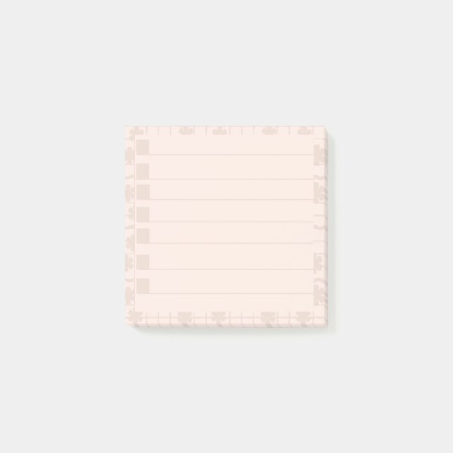 Peach Floral Post-it Notes (Front)