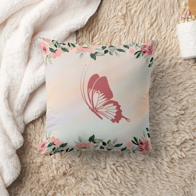 Peach Flower Cushion (Blanket)