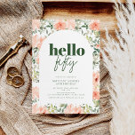 Peach Flowers Arch Trendy Modern 50th Birthday Invitation<br><div class="desc">Peach Flowers Arch Trendy Modern 50th Birthday Invitation</div>