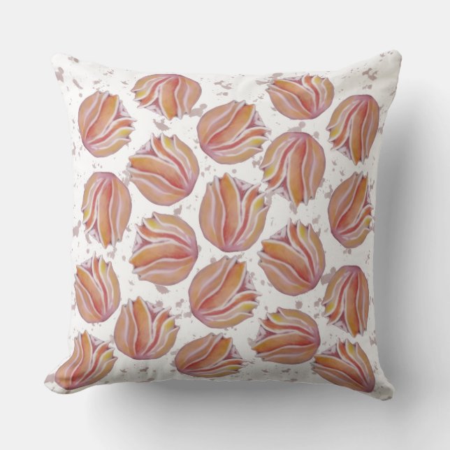 Peach Flowers Cushion (Front)