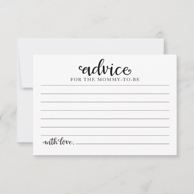 Peach Flowers Halloween Baby Shower Advice Cards (Front)