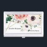 Peach Flowers Pink Floral Wedding Planner Custom Business Card Holder<br><div class="desc">Peach Flowers Pink Floral Wedding Planner Custom Business Card Case is modern and elegant for impressing and branding your business while it holds your business cards. Personalise it with your information</div>