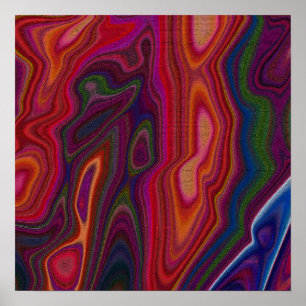 Peach Flurry: Abstract spatter art Poster