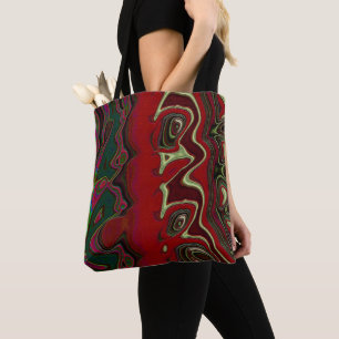 Peach Flurry: Abstract spatter art Tote Bag