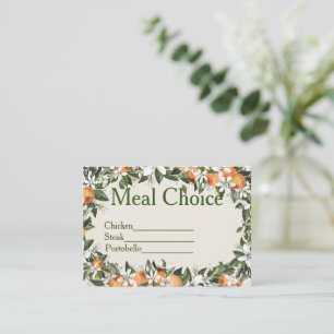 Peach Foliage Watercolor Wedding Enclosure Card