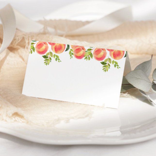 Peach food cards. Watercolor Peach Place cards (Creator Uploaded)