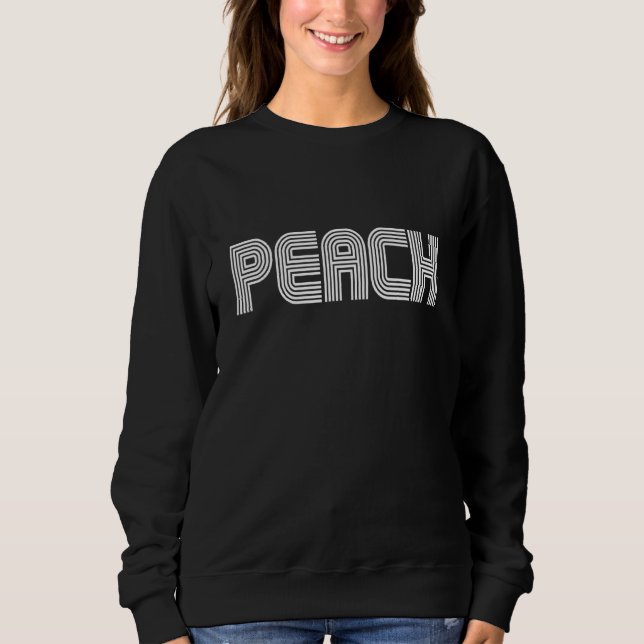 Peach Food  Retro 70s 80s Sweatshirt (Front)