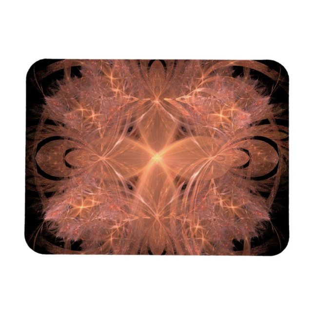 Peach Fractal Magnet (Horizontal)