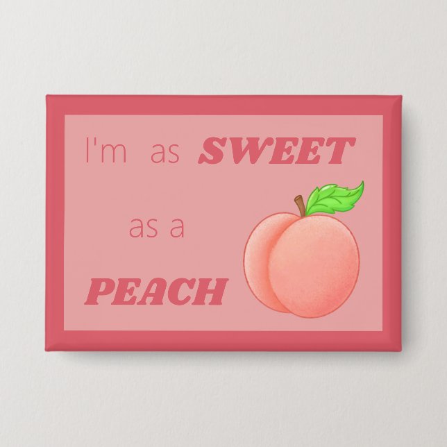 Peach Fruit Collection Button (Front)