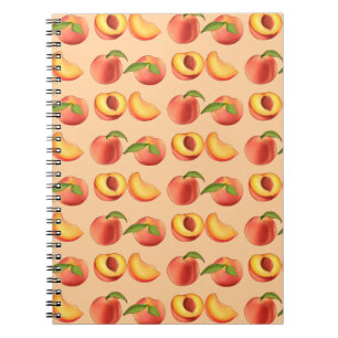 Peach Fruit Pattern Notebook