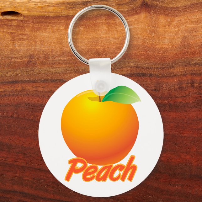 Peach Fruit Retro Orange Key Ring (Creator Uploaded)
