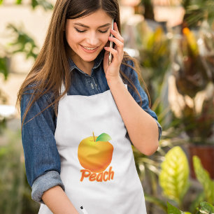 Peach Fruit Retro Orange Standard Apron