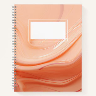 Peach fuzz abstract liquid notebook