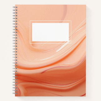 Peach fuzz abstract liquid notebook