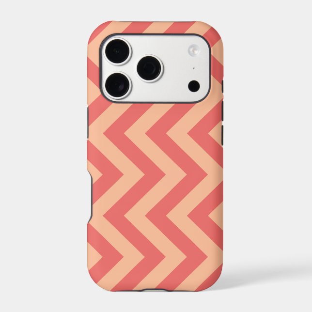 Peach Fuzz and Cranberry Chevron (Back)