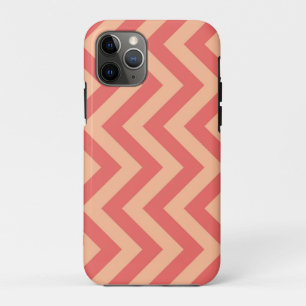 Peach Fuzz and Cranberry Chevron Case-Mate iPhone Case