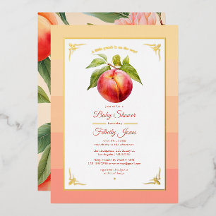 Peach Fuzz and Gold Foil Baby Shower