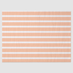 peach fuzz  and white stripes tissue paper