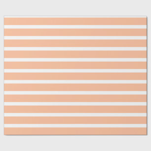 peach fuzz  and white stripes wrapping paper