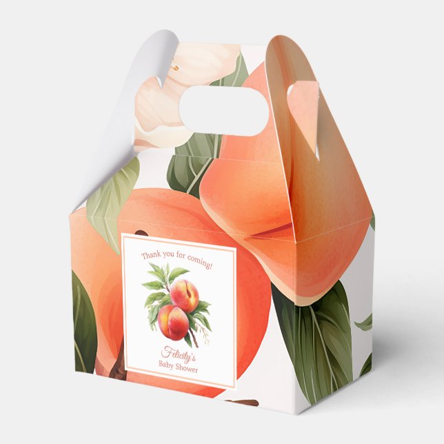 Peach Fuzz Baby Shower Favour Box (Back Side)