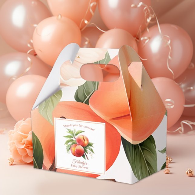 Peach Fuzz Baby Shower Favour Box (Peach Fuzz Baby Shower)