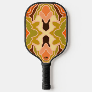 Peach Fuzz Boho Shabby Chic Geometric Abstract Art Pickleball Paddle