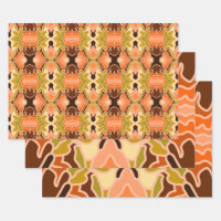 Peach Fuzz Boho Shabby Chic Geometric Abstract Art